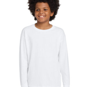 Gildan ®  Youth Heavy Cotton ™  100% Cotton Long Sleeve T-Shirt. 5400B