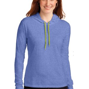 Gildan ®  Ladies 100% Combed Ring Spun Cotton Long Sleeve Hooded T-Shirt. 887L