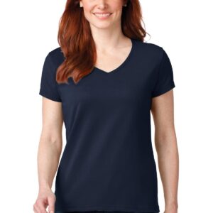 DISCONTINUED Anvil ®  Ladies 100% Combed Ring Spun Cotton V-Neck T-Shirt. 88VL