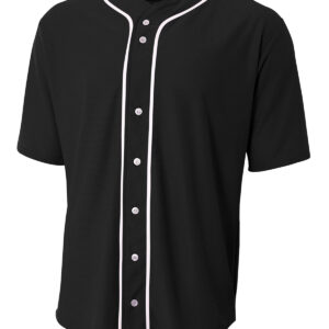 A4 Short Sleeve Full-Button Baseball Top A4N4184