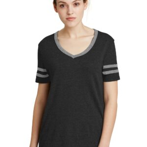 DISCONTINUED  Alternative Women's Varsity Vintage 50/50 Tee. AA5058