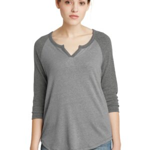 DISCONTINUED  Alternative Women's Outfield 3/4-Sleeve Vintage 50/50 Tee. AA5060