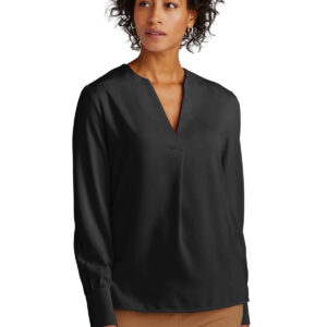 Brooks Brothers ®  Women's Open-Neck Satin Blouse BB18009
