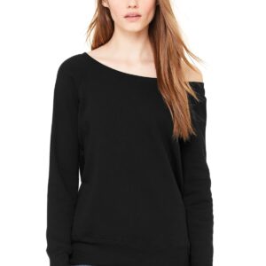 DISCONTINUED  BELLA+CANVAS  ®  Women's Sponge Fleece Wide-Neck Sweatshirt. BC7501