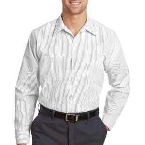 DISCONTINUED  Red Kap ®  Long Sleeve Striped Industrial Work Shirt.  CS10