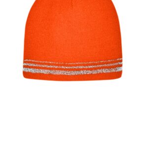 DISCONTINUED  CornerStone  ®   Lined Enhanced Visibility with Reflective Stripes Beanie CS804