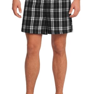 DISCONTINUED  District ®  - Young Mens Flannel Plaid Boxer. DT1801