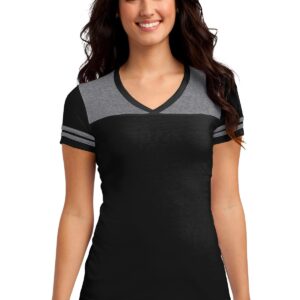 DISCONTINUED  District ®  Juniors Varsity V-Neck Tee. DT264