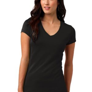 DISCONTINUED  District ®  Juniors Soft Wash V-Neck Tee. DT4501