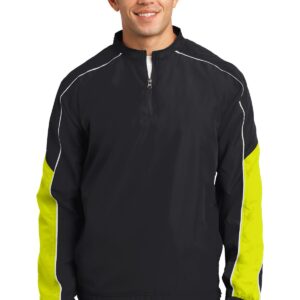DISCONTINUED  Sport-Tek ®  Piped Colorblock 1/4-Zip Wind Shirt. JST64