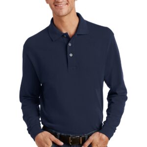 DISCONTINUED  Port Authority ®  Long Sleeve Heavyweight Cotton Pique Polo. K320