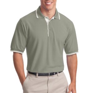 DISCONTINUED  Port Authority ®  Silk Touch™ Polo with Stripe Trim.  K501