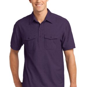 DISCONTINUED  Port Authority ®  Oxford Pique Double Pocket Polo. K557