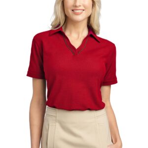 DISCONTINUED  Port Authority ®  Ladies Silk Touch™ Piped Polo. L502
