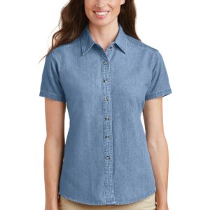 Port & Co ™  Women's Short Sleeve Value Denim Shirt.  LSP11