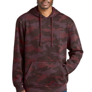 District Wash   Camo Fleece Hoodie DT2200C