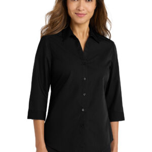 Port Authority ®  Women's 3/4-Sleeve Carefree Poplin Shirt. LW102