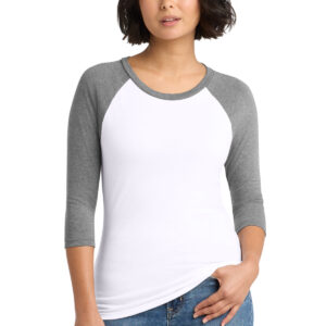 District ®  Women's Perfect Tri ®  3/4-Sleeve Raglan. DM136L