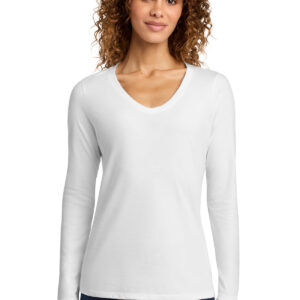 Port & Co   Women's Long Sleeve Fan Favorite V-Neck Tee. LPC450VLS