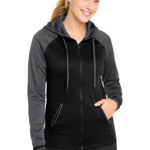 Sport-Tek ®  Women's Sport-Wick ®  Varsity Fleece Full-Zip Hooded Jacket. LST236