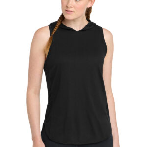 Sport-Tek  ®  Women's PosiCharge  ®  Tri-Blend Wicking Draft Hoodie Tank. LST410