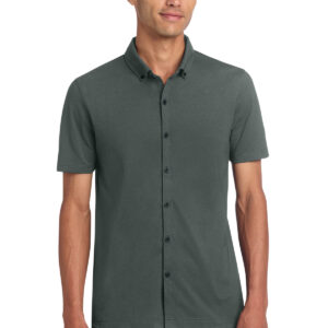 Mercer+Mettle ®  Stretch Pique Full-Button Polo MM1006