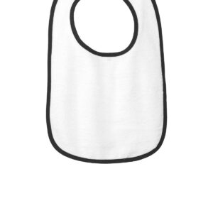 Rabbit Skins   Infant Contrast Trim Terry Bib. RS1003