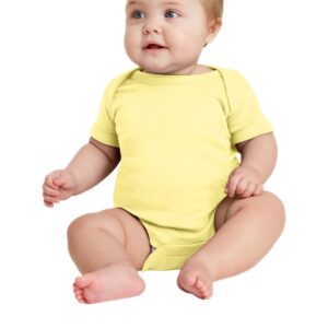 Rabbit Skins   Infant Short Sleeve Baby Rib Bodysuit. RS4400