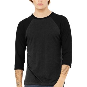 BELLA+CANVAS  ®  Unisex 3/4-Sleeve Baseball Tee. BC3200