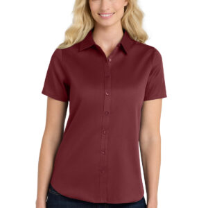 Port Authority ®  Women's Short Sleeve SuperPro React  Twill Shirt. LW809