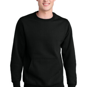 Port & Co   Core Fleece Crewneck Pocket Sweatshirt PC78PKT
