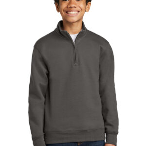 Port & Co   Youth Core Fleece 1/4-Zip Pullover Sweatshirt PC78YQ