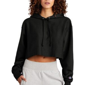 Champion  ®   Women's Reverse Weave  ®   Cropped Cut-Off Hooded Sweatshirt RW01W