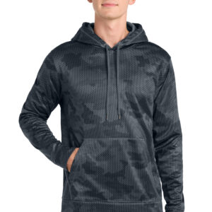 Sport-Tek ®  Sport-Wick ®  CamoHex Fleece Hooded Pullover. ST240