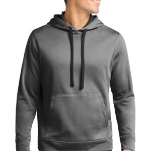 Sport-Tek  ®  PosiCharge  ®  Sport-Wick  ®  Heather Fleece Hooded Pullover. ST264
