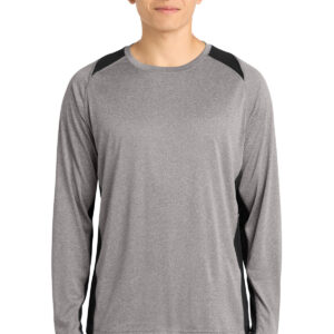 Sport-Tek ®  Long Sleeve Heather Colorblock Contender   Tee. ST361LS