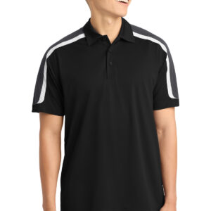 Sport-Tek ®  Tricolor Shoulder Micropique Sport-Wick ®  Polo. ST658