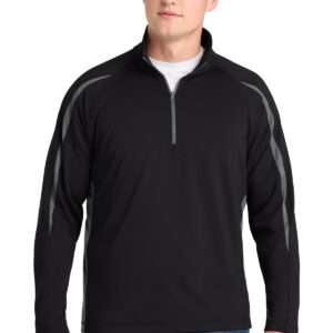 Sport-Tek ®  Sport-Wick ®  Stretch 1/4-Zip Colorblock Pullover. ST851