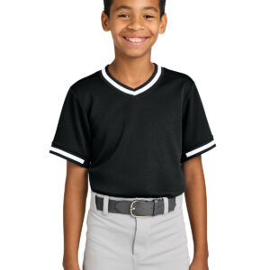 Sport-Tek ®  Youth Tough Mesh V-Neck Baseball Jersey YST221