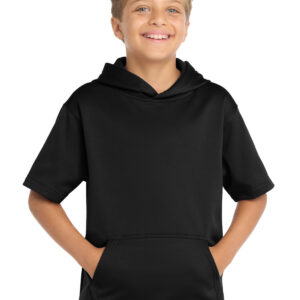 Sport-Tek  ®  Youth Sport-Wick  ®  Fleece Short Sleeve Hooded Pullover. YST251