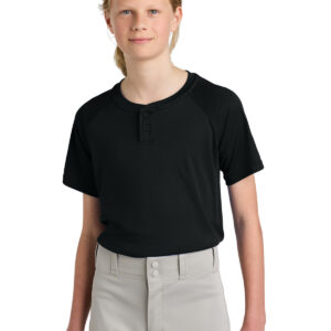 Sport-Tek ®  Youth PosiCharge ®  Competitor   2-Button Henley YST359